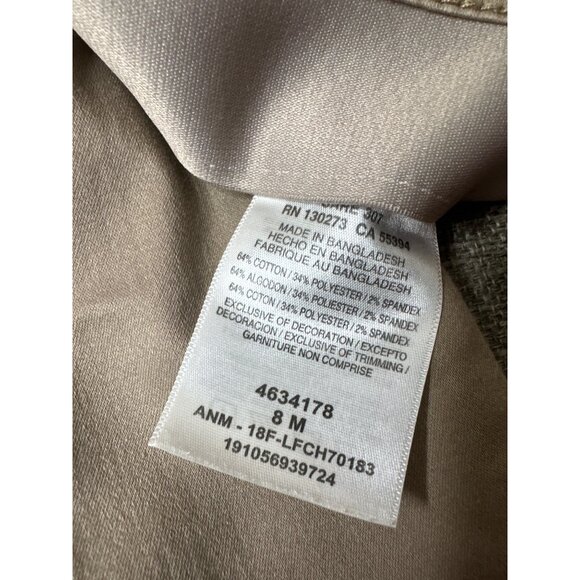 Lee Womens Regular Fit Straight Leg Pants Mid Rise Flex Motion Beige Size 8M - Picture 5 of 7